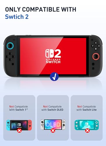 Mumba Nintendo Switch 2 2025 用 ケース TPUグリップ 保護カバー ドッキング可能 アクセサリー Nintendo Switch2とJoy-Con コントローラー対応 [CCase シリーズ]