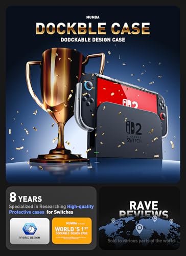 Mumba Nintendo Switch 2 2025 用 ケース TPUグリップ 保護カバー ドッキング可能 アクセサリー Nintendo Switch2とJoy-Con コントローラー対応 [CCase シリーズ]