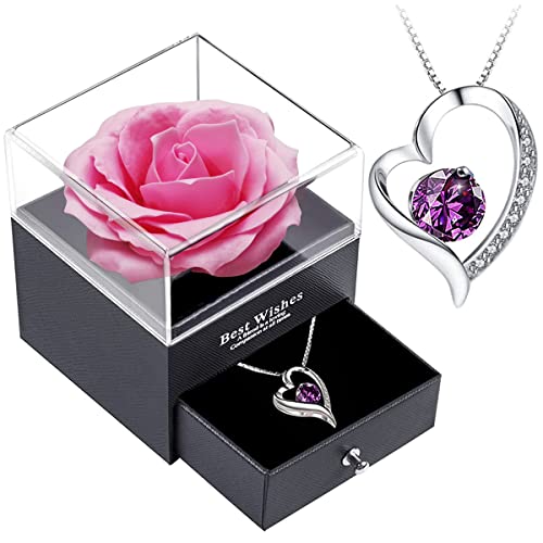 [Laluna] ソープフラワー プレゼント 人気 造花 バラ 一輪の花 創作ジュエリー石鹸花のローズボックス..