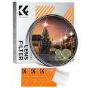 K&F Concept 52mm クロスフィルター 可変式 4本-8本クロス効果 効果フィルター 18層コーティング 薄枠 3枚クリーニングクロス付属 夜景・イルミネーションに最適(NANO-K シリーズ)