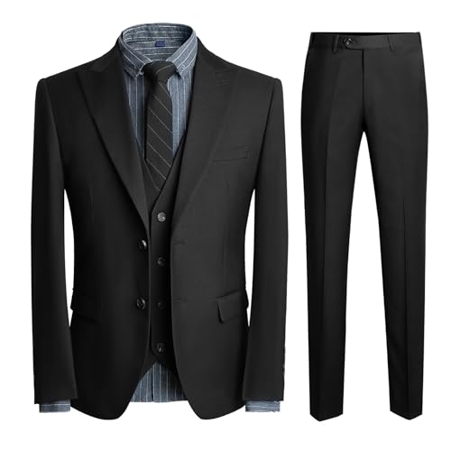 [YFFUSHI] スーツ メンズ ビジネス スリーピース 大きいサイズ 2つボタン 無地 S-4XL 大きいサイズ 結..