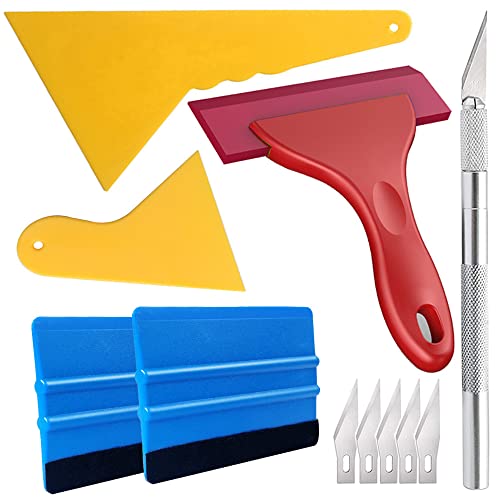 Kiligen万能 6点セットカーボンシート カーフィルム カッティングシート シール施工 スクレーパー ステ..