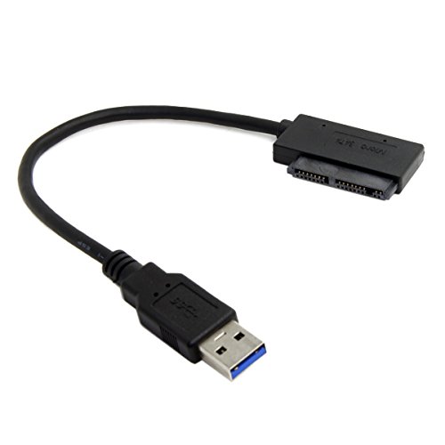 cablecc USB 3.0 - Micro SATA 7+9 16ピン 1.8インチ 90度角度 ハードディスクドライバー SSD アダプターケーブル 10cm