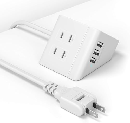 Letmy 電源タップ usb 延長コード 1.5m 4個AC口 3個USB-Aポート コンセント 分岐 テーブルタップ 急速..