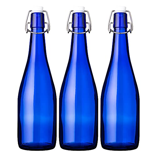 機械瓶 アンカートップボトル 720ml ブルー 4本セット 保存 詰替え 容器 GLASS BOTTLE AT720SWCB4