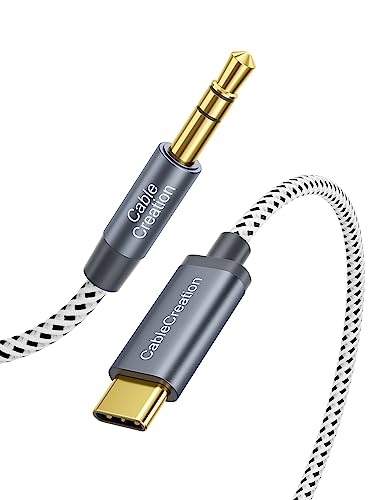 USB C 3.5mm AUX ケーブル, CableCreation Type-C to 3.5mm 変換 オーディオケーブル usb c イヤホン変換 音楽再生 車載用 iPhone 15/ iPhone 15Pro Max/iPad/iPad Pro/Androidなどに対応 1.2M