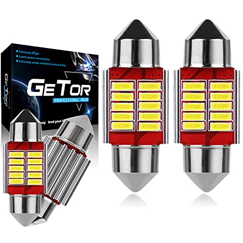 T10 31mm LED ルームランプ ホワイト T10×31mm LED キャンセラー内蔵 4014 10SMD LEDルームライト トラ..