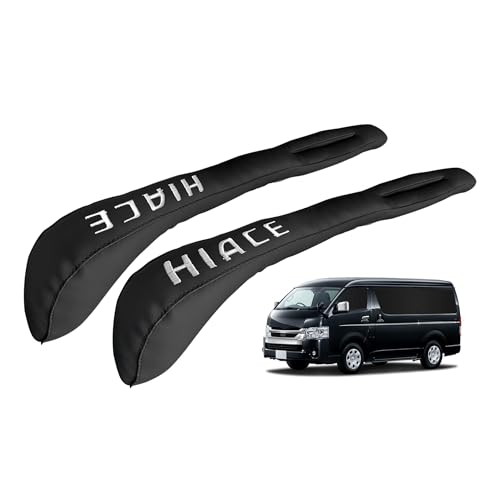 YiluGS トヨタ に適用 ハイエース（HIACE） 刺繍ロゴ左右対称設計 隙間クッション PUレザー シートサイ..