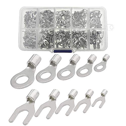 SeonFook 丸型端子 U形端子 丸形 RNBモデル U形 SNBモデル 1.25-3、1.25-4、2-4、2-5、3.5-6 配線組み..