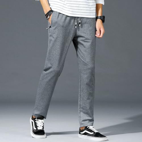 [Inkpoo] ズボン メンズ ジョガーパンツ ロングパンツ スーパーストレッチ パンツ 大きいサイズ メンズ リラックスパンツ シンプル オシャレ アウトドア 調整紐 ウエストゴム 人気 無地 秋服 冬服 春服 Dark Gray M