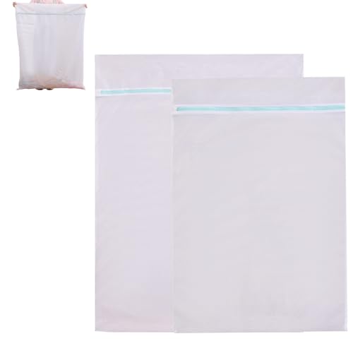 PRETOLE 洗濯ネット 大型ランドリーネットバッグ 布団用 特大 (60x80cm 90cmx100cm 2枚入り) 角型 細か..