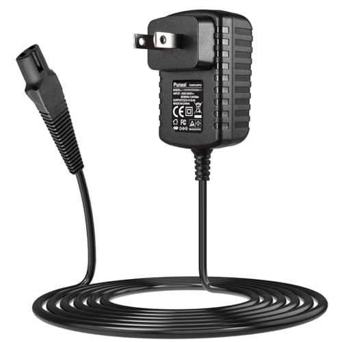 Punasi ブラウン シェーバー用の充電器 ブラウン髭剃り ACアダプター DCアダプター 12V ブラウン シェーバー 髭剃り バリカン 洗浄機 充電器 電源 310s 301S 3010s 5030s 190s-1 5090CC 5147sなど対応 長さ150cm