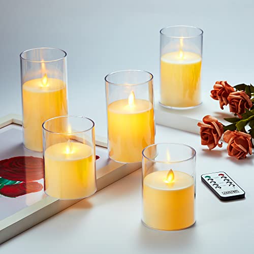 【5点セット】LEDキャンドルライト AnnTec ロウソク 本物の炎のようにゆらめく 暖色光 火を使わない ゆ..