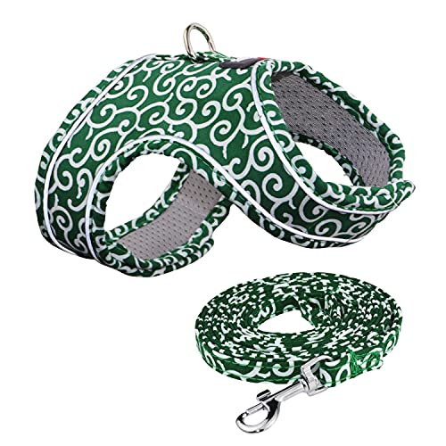 WDPAWS 猫用 ハーネス 胴輪 ネコ 子猫 子犬 小型犬 散歩 お出かけ 抜けない ベスト ソフト胸あて 通気..