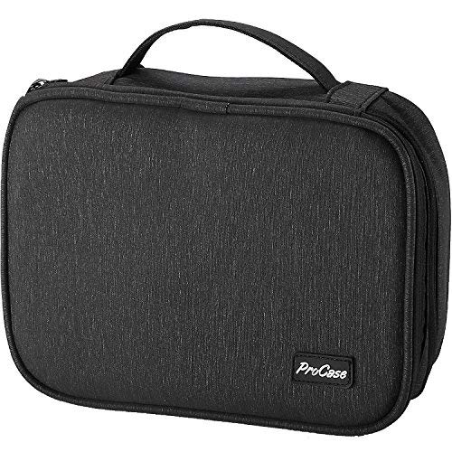 ProCase 通用収納ポーチ、電気アクセサリー USB ケーブル 携帯電話 MP3プレーヤー 充電器 モバイルパワ..