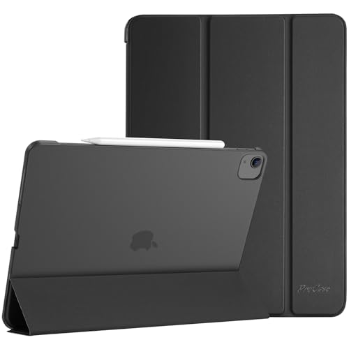 ProCase iPad Pro 12.9 ケース 第6/5/4/3世代に適用（2022 2021 2020 2018） スリム 三つ折り スタンド スマートカバー Pencilのペアリングと充電に対応 - シャドーブラック