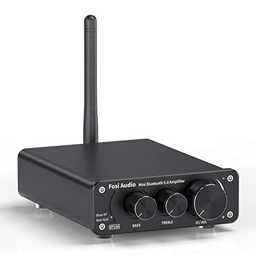 Fosi Audio BT10A Bluetooth 5.0 パワーアンプ ステレオアンプ 50W x2 小型 高低音 2チャンネル デジタ..