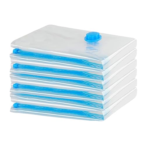 QH7 衣類圧縮袋6枚組【60 * 40cm】掃除機対応 ， ダニ カビ対策 収納/引越し/衣替え/旅行用 真空パック…