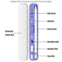YINVA ペンシルケース Apple Pencil第1世代/Apple Pencil第2世代ケースホルダー、ペンアクセサリーストレージケースボックスカバーデザイン Apple iPadペンシルアクセサリーのヒント(パープル)