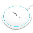 NANAMI ワイヤレス充電器 最大15W出力 超薄型 置くだけ充電器 Qi認証 USB-Cポート iPhone 16/15/14/13/12シリーズ/SE第3世代/11Pro(Max)/XR/X/8 AirPods 4/Pro(第二世代)/3 Galaxy S25/S24/S23/S22/S21(Ultra)/S20 Xperia/Pixelなど