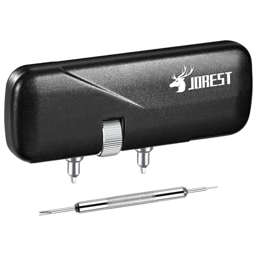 【JOREST】 腕時計電池交換工具, 時計裏蓋オープナー, 裏蓋外しキット, ケース開けアクセサリー, 裏ふた開け器, 電池交換自分でできる, スクリューバックオープナー(2)