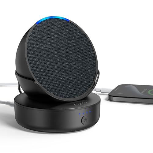 Ech0 Pop バッテリー Ech0 Pop バッテリーベース ポップ バッテリーベース USB-C/USB-A充電ポート搭載 iphone・イヤホンスマートウォッチ、タブレットに充電可能 専用充電台 12時間連続再生 外出携帯便利 ポップ バッテリーベース - 5000mah大容量