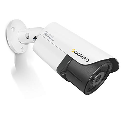 SOOHAO 防犯カメラ POE 800万画素 増設用カメラ 双方向通話 IP66級防水防塵 遠隔監視 夜間監視 屋外 室内 有線 室内 (バレット型カメラ)