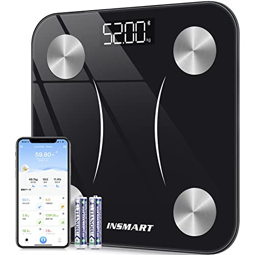 【体重計】INSMART 体脂肪計・体組成計 16項目測定可能 体重計 スマホ連動 ヘルスメーター 人気 体重計..