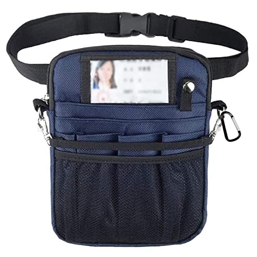 NGE エプロンバッグ ナースポーチ 2way ショルダー 腰 マチ付き 大容量 チャック付 はっ水 ウエスト ベ..