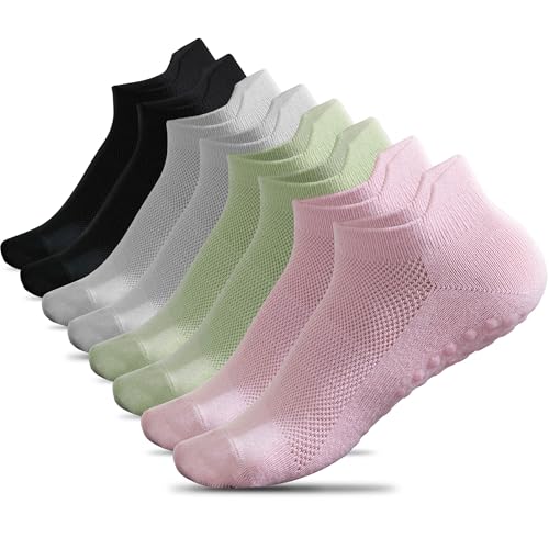[HWVICTORYV] ヨガソックス 滑り止め付き ピラティス 靴下 レディース くるぶし 綿 抗菌 防臭 吸湿性 ..