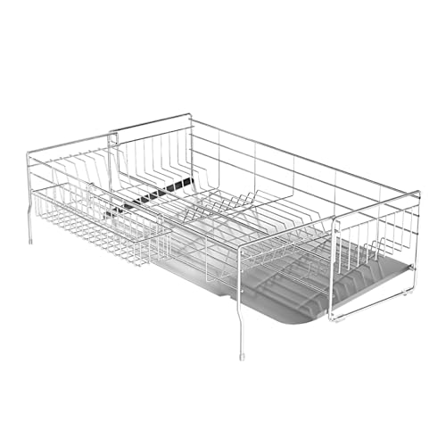 【サインキングダム 】水切り 水切りラック 伸縮 ステンレス 水切りかご 大容量 カゴ シンク上 横置 キ..