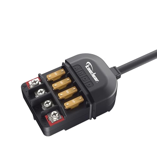 Kaedear(カエディア) バイク 電源リレー 防水 電源取り出し 分岐 ヒューズブロック 4系統 DC12V 20A AC..