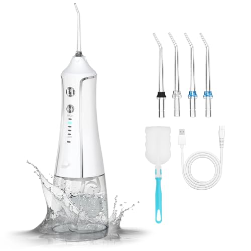 ジェットウォッシャー 330MLタンク取り外し可能 5種類モード IPX8防水 2500mAhバッテリー 口腔洗浄器 ..