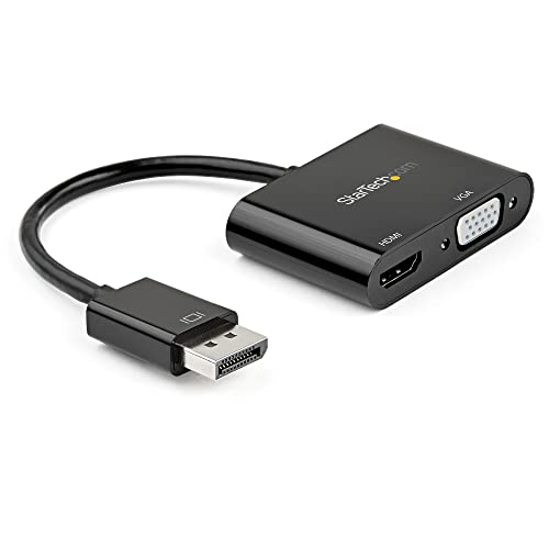StarTech.com DisplayPort - HDMI VGA 変換アダプタ／DisplayPort 1.2 - HDMI 2.0（4K60Hz）またはVGA（1080p）／ディスプレイポート映像変換コンバータ DP2VGAHD20