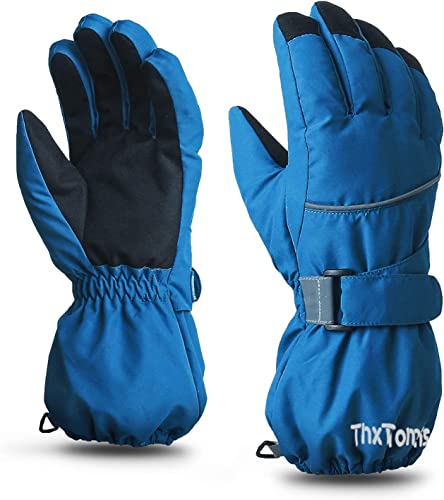 ThxToms スキーグローブ キッズ スノーボード グローブ 子供 防寒手袋 冬用 厚手 保温 防水 防寒 防風 ..