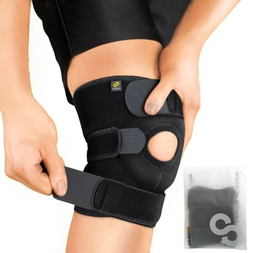 BRACOO 調節可能 膝サポーター – ひざ用 半月板 膝安定 通気性 膝パット – 日常 ランニング マラソン ..