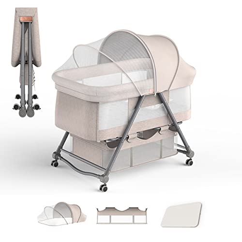 ZOOBLY ベビーベッド 添い寝ベッド 折りたたみ ミニ 組み立て簡単 ゆりかご ベビーラック 携帯便利 キ..