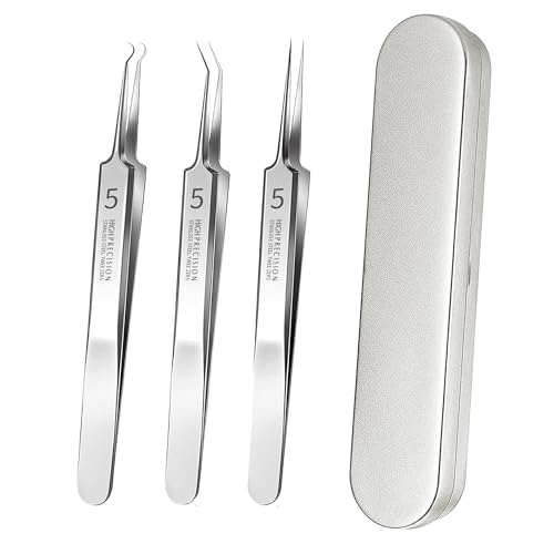 精密ピンセット 角栓取り 3本セット 極細 角栓ピンセット 角栓取り ピンセット角栓 毛抜き 極細ピンセ..