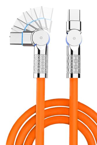 BIZ 先端曲がるSwing cable Type C PD対応 超急速充電 断線防止 2m/1m 絡まない シリコン素材 結束バン..