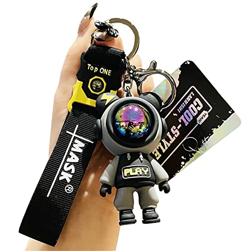 [SHUNYI] キーホルダーフラッシュ 熊 バッグチャーム 多機能 カジュアル ファッション バッグアクセサ..