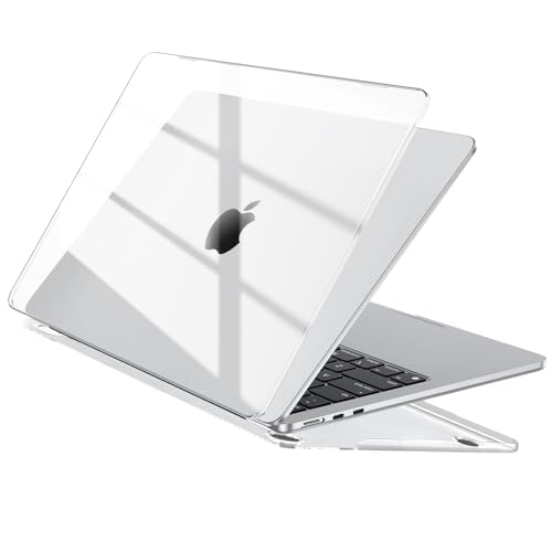 EooCoo 2025 M4 ケース MacBook Air 13インチ M3 M2 チップ 2024 2022リリース 対応高い透明 傷防止 A3240 A3113 A2681 カバー - クリスタルクリア