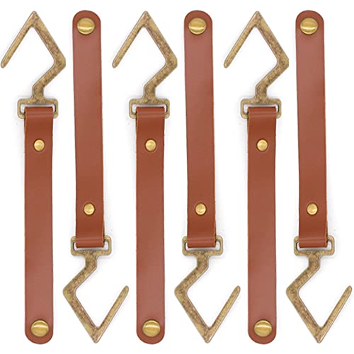 CHENGMAY ランタンフック ランタンハンガー フック 6個入り ランタンスタンド 吊り下げ 収納 組み立て簡単 キャンプ用品 アウトドア テント キャンプ フック (第2世代-茶色)(4)