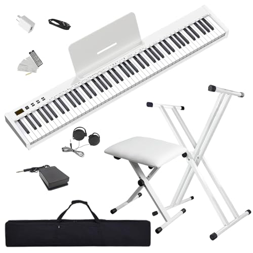 【電子ピアノセット】ニコマク NikoMaku 電子ピアノ 88鍵盤 SWAN-S スタンド付き 椅子付き セット 日本語表記 MIDI対応 コンパクト 軽量 ...