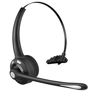ShinePick Bluetoothヘッドセット 片耳 ハンズフリー 通話 音楽 ノイズキャンセリングマイク bluetooth ヘッドフォン Web Skype会議 在宅勤務 ビデオチャット コールセンター 運転手に適用 Android & iphone & PC対応