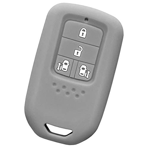 【IKT】ホンダ車用 スマートキーシリコンカバー 両側スライドボタン用 4ボタン グレー/ステップワゴン/..
