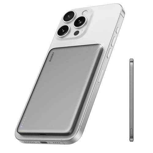 RORRY モバイルバッテリー マグセーフ対応 超薄型(8.6mm 110g 超軽量 小型) アルミ合金製 極上の magsa..