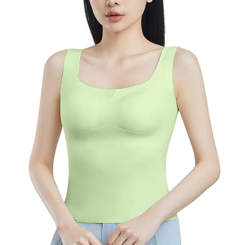 楽天櫻屋オンライン楽天市場店[SIVAN] タンクトップ カップ付き レディース キャミソール 【雲のような感触・下着の束縛感にさようなら！】 インナー ブラトップ 無縫製 【脇下のハミ肉隠し・幅広ストラップ】 伸縮性 吸汗排湿 通気 脇高設計 重ね着インナー 無地 部屋着