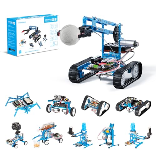 Makeblock mBot Ultimate ロボットアーム 10-in-1 STEM教育 DIYロボットキット Arduino C Python Raspberry Pi スクラッチ 対応 組み立てロボット アプリ リモート コントロール プログラミングおもちゃ 12歳以上学生 大人向け ギフト