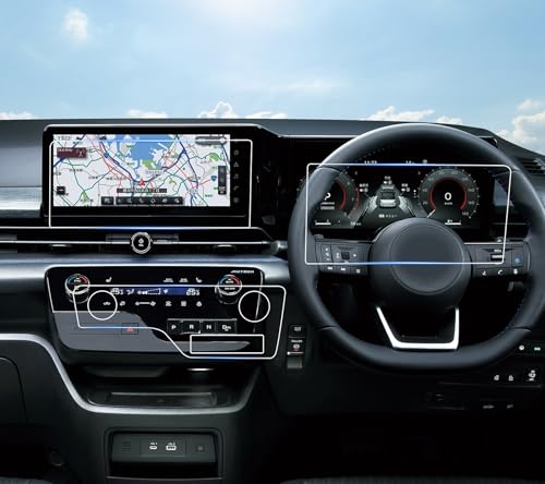 SHAOHAO 6枚入り 新型 2022 日産 セレナ C28型 6代目 PET製フィルム 専用 3点セット カーナビ*2枚+カー..