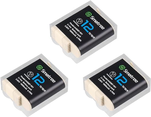Smatree Hero 11用のバッテリー GoPro HERO10用/HERO9 1800mAhバッテリー*3 ブラック（充電器が含まれ..